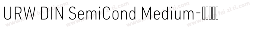 URW DIN SemiCond Medium字体转换